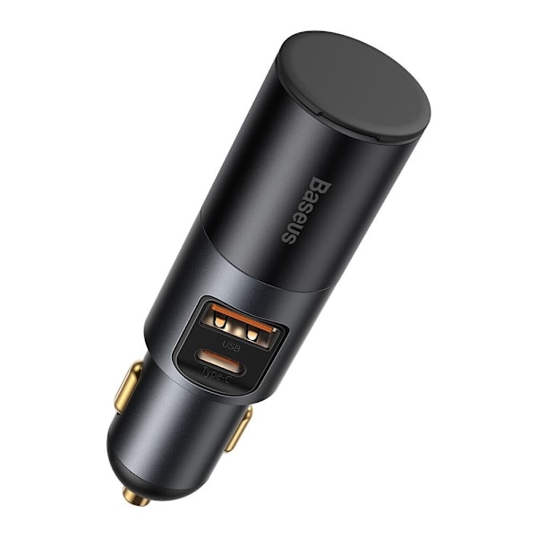 Baseus Share Together billader USB / USB Type C / sigarettennertilkobling 120W Quick Charge Power Delivery grå (CCBT-C0G)