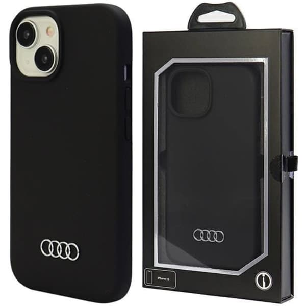 Audi silikondeksel til iPhone 15 - svart