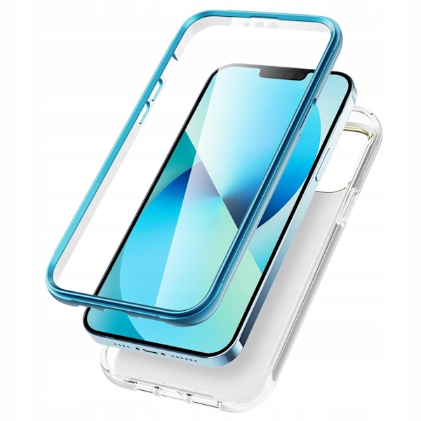 Spacecase Cover Sc Marble 360 För Iphone 13 Pro Max Blue