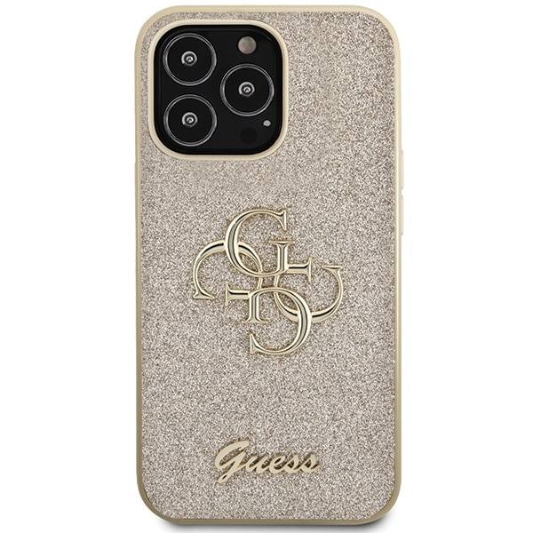 Guess GUHCP13XHG4SGD-deksel til iPhone 13 Pro Max 6.7 - Gull Glitter Script Big 4G