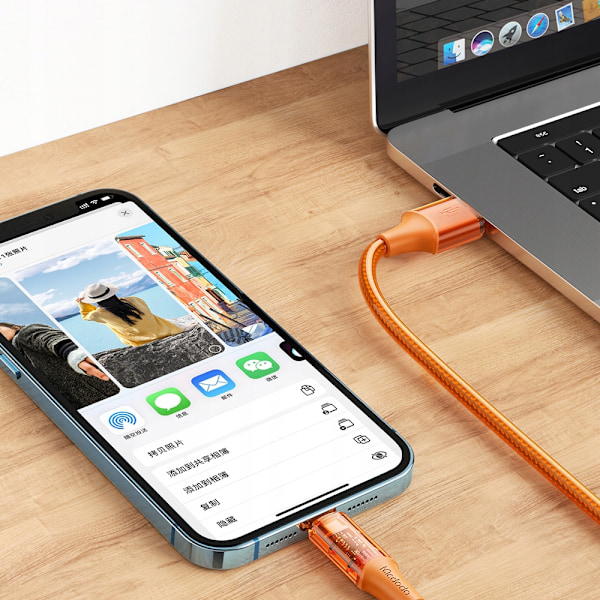 MCDODO USB-C LIGHTNING SNABBLADDNINGSKABEL 36W 1M FÖR IPHONE 11 12 13 14
