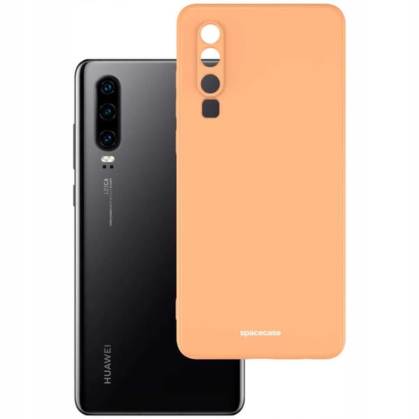 Spacecase Silikonfodral För Huawei P30 Orange Skydd