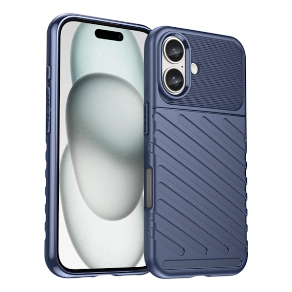 THUNDER CASE SILIKONE ETUI TIL IPHONE 16 - BLÅ