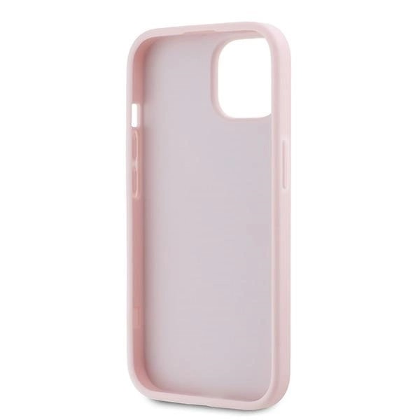 KARL LAGERFELD DIAGONAL QUILTED SCRIPT COVER TIL IPHONE 15 PLUS / 14 PLUS - PINK