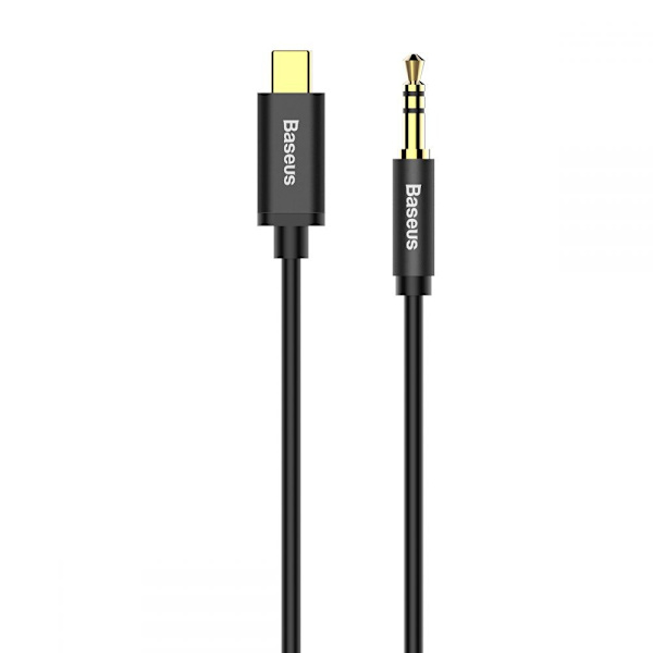 BASEUS M01 TYPE-C AUX-KABEL 120cm SORT
