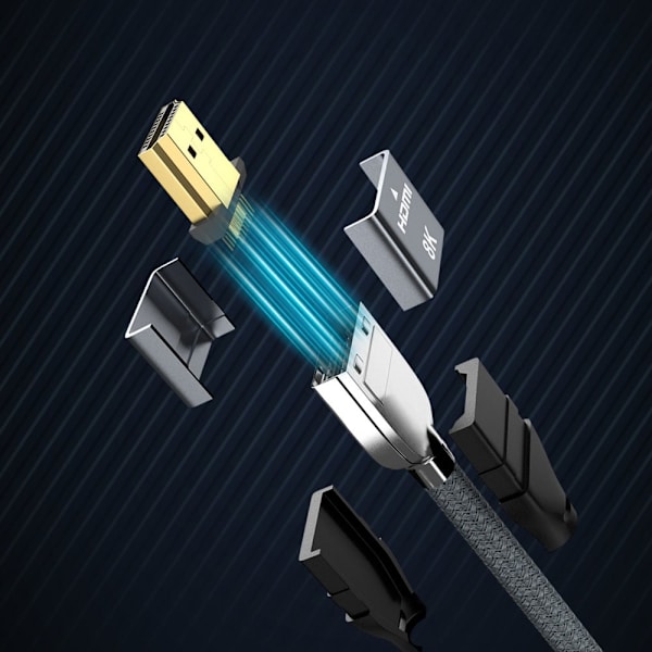 Wozinsky HDMI 2.1-kabel 8K 60 Hz 48 Gbps / 4K 120 Hz / 2K 144 Hz 2 m sølv (WHDMI-20)