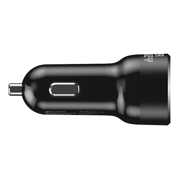 Silver Monkey SMA078 billader 1xUSB-C 1xUSB-A 45W PD QC - svart