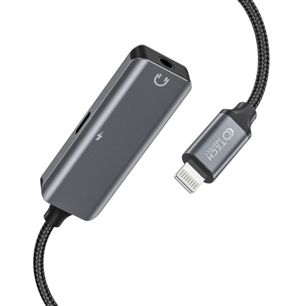 TEKNISK BESKYTTELSE ULTRABOOST ADAPTER LYN TIL MININI JACK 3,5 MM OG LYS SORT