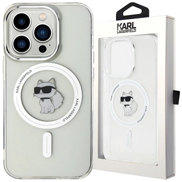 Karl Lagerfeld IML Choupette MagSafe deksel til iPhone 14 Pro Max - gjennomsiktig