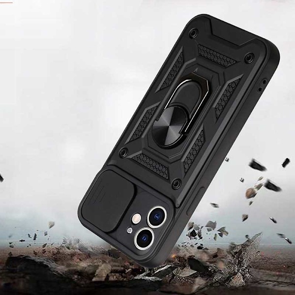 Spacecase Case Cover För Iphone 12 Mini Sc Camring Svart