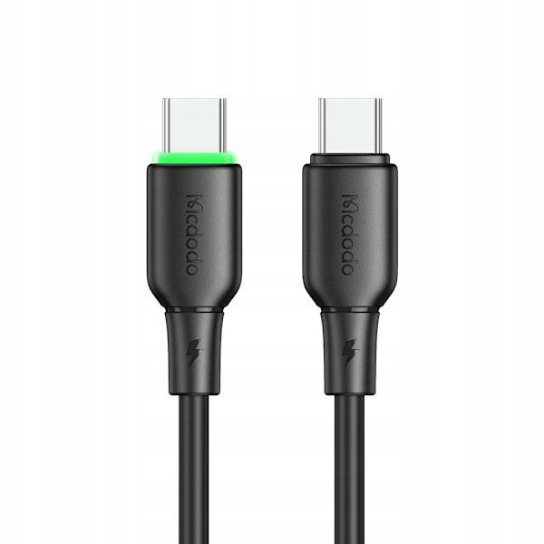 MCDODO USB-C SNABBLADDNINGSKABEL FÖR SAMSUNG APPLE USB TYP C 65W 1M LED SVART
