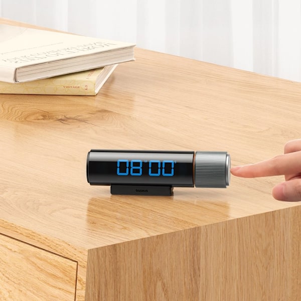 Baseus Heyo Series Magnetic Digital Timer med stoppeklokkefunksjon - Svart