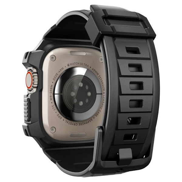 SPIGEN RUGGED ARMOR PRO ETUI MED REM TIL APPLE WATCH ULTRA (49 MM) - SORT