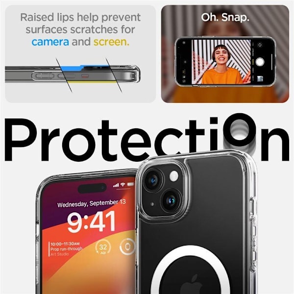 Spigen Ultra Hybrid S MagSafe, krystallklar - iPhone 15