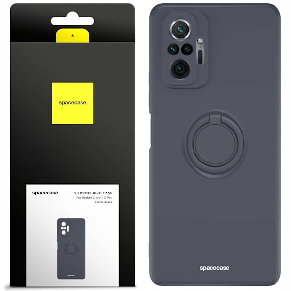 Spacecase Silikonecase Ring För Xiaomi Redmi Note 10 Pro Black