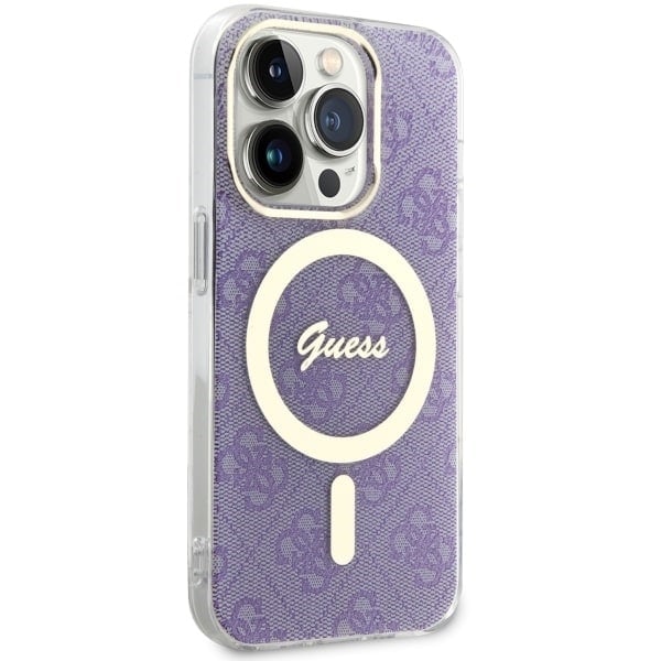 Guess GUHMP14LH4STU-deksel til iPhone 14 Pro lilla/lilla hardt deksel 4G MagSafe