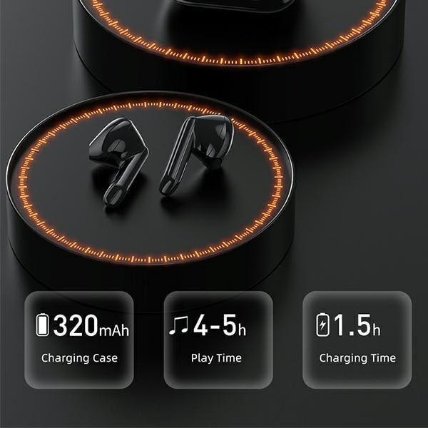 AWEI Bluetooth 5.1 T36 TWS hörlurar + dockningsstation vit/vit
