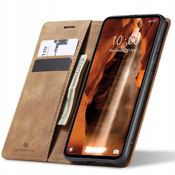 Spacecase Pålbock För Xiaomi Redmi 12C Fodral Ljusbrun