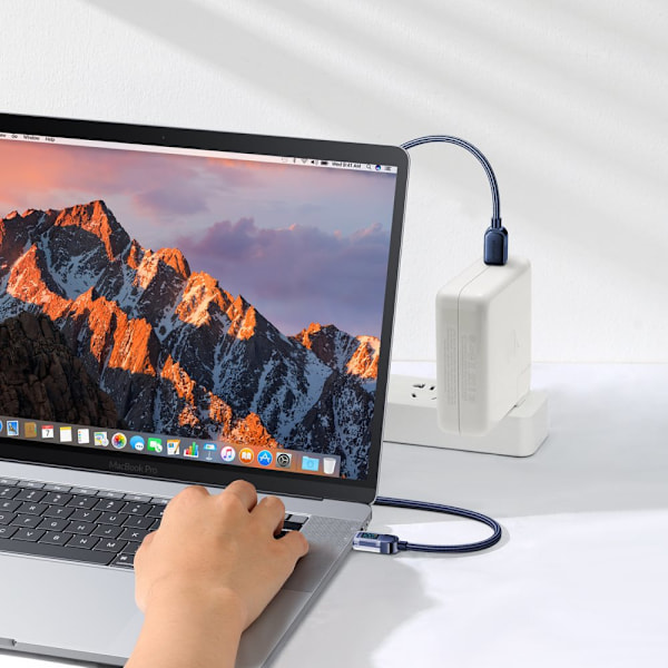 Joyroom USB C til USB C-kabel 100 W for hurtiglading og dataoverføring 1,2 m blå (S-CC100A4)