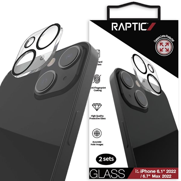 RAPTIC X-DORIA 2X HÆRDET GLAS TIL KAMERA LENS TIL IPHONE 14