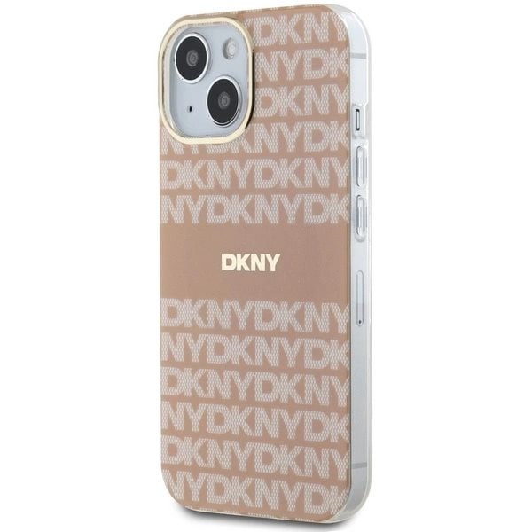 DKNY IML Mono & Stripe MagSafe beskyttelsesveske for iPhone 15/14/13 - Rosa