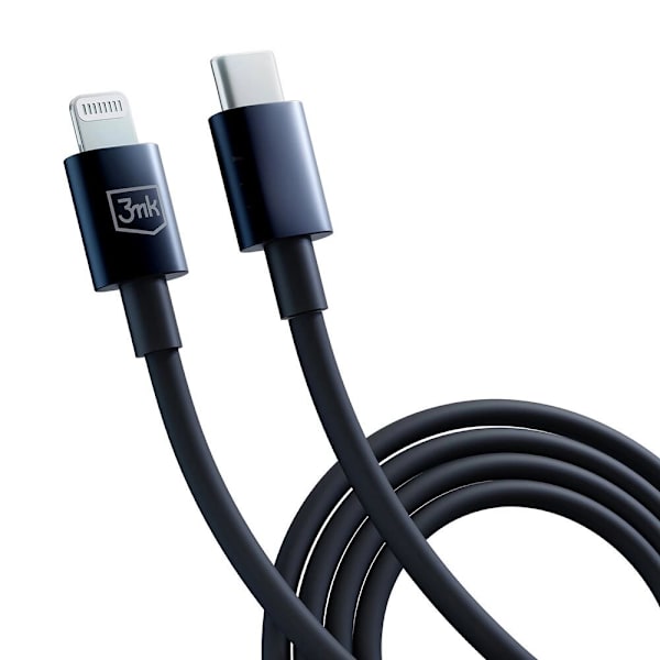 3mk Hyperkabel USB-C / Lightning 20W 1,2m - svart
