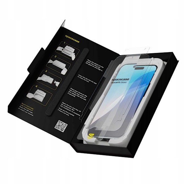 Spacecase Quickfit Härdat Glas För Iphone 16 Pro Max Skyddsskärm