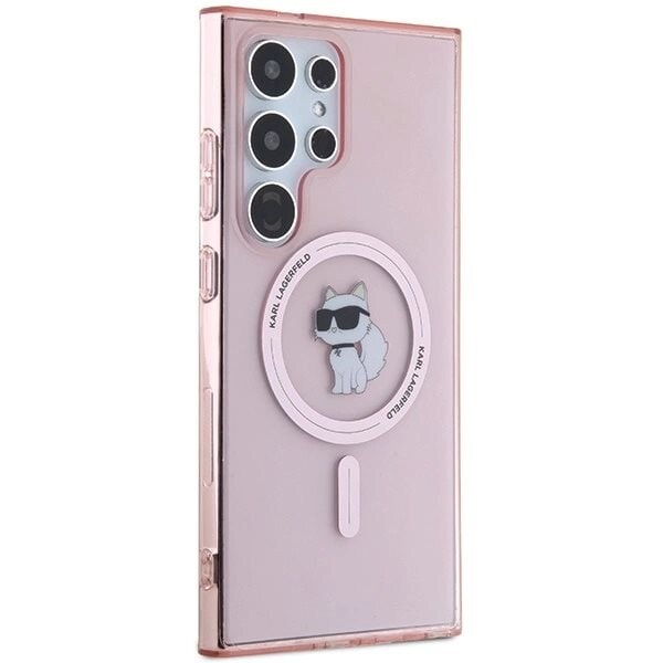 Karl Lagerfeld IML Choupette MagSafe-deksel til Samsung Galaxy S24 Ultra - Rosa