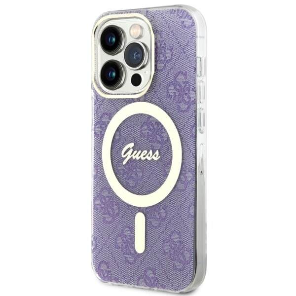 Guess GUHMP14LH4STU-deksel til iPhone 14 Pro lilla/lilla hardt deksel 4G MagSafe