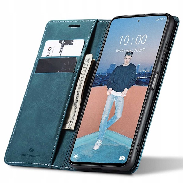 Spacecase Pålbocksväska För Poco X5 Pro Note 12 Pro Blåt Skydd