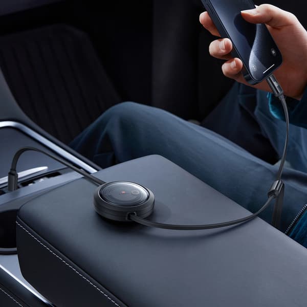 BASEUS FREE2DRAW CB000084 UDTRÆKKELIG USB-C - LIGHTNING / USB-C / MICRO USB-KABEL 100W 1,1M - SORT