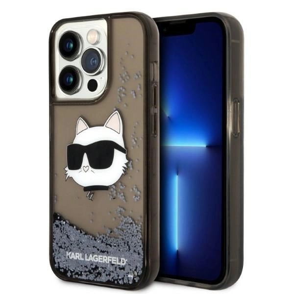 KARL LAGERFELD GLITTER CHOUPETTE HEAD COVER TIL IPHONE 14 PRO - SORT