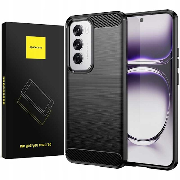 Spacecase Carbon Case Till Oppo Reno 12 5G Svart Skydd