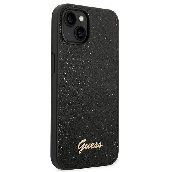 Guess GUHCP14MHGGSHK deksel til iPhone 14 Plus - svart Glitter Script