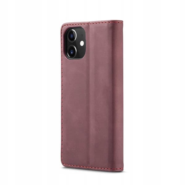 Spacecase Pålbocksväska För Iphone 12 Mini Rött Läderfodral