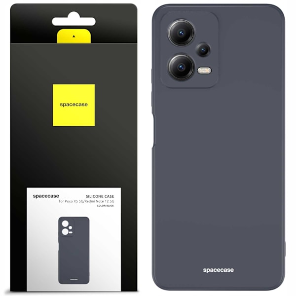 Spacecase Silikonfodral För Xiaomi Poco X5 5G Redmi Note 12 5G Svart