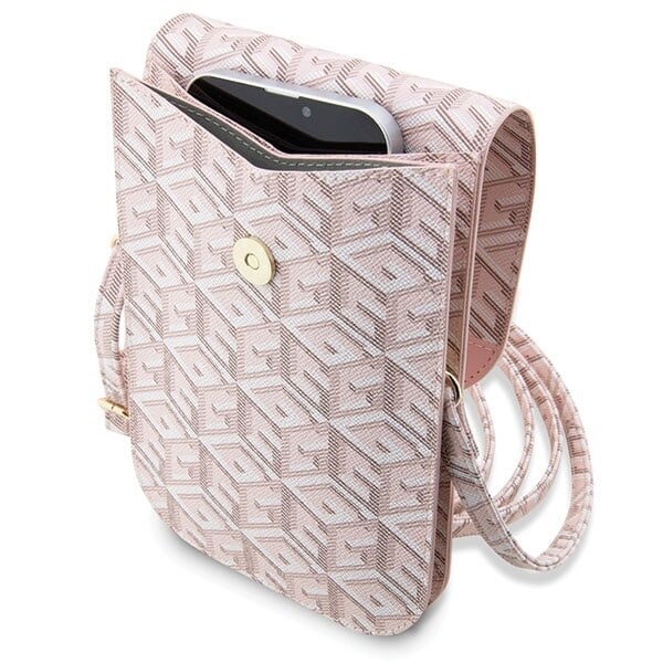 Guess GCube Stripe-veske - rosa