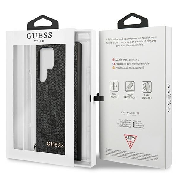 Guess GUHCS23LGF4GGR S23 Ultra S918 veske - grå hard veske 4G Charms Collection