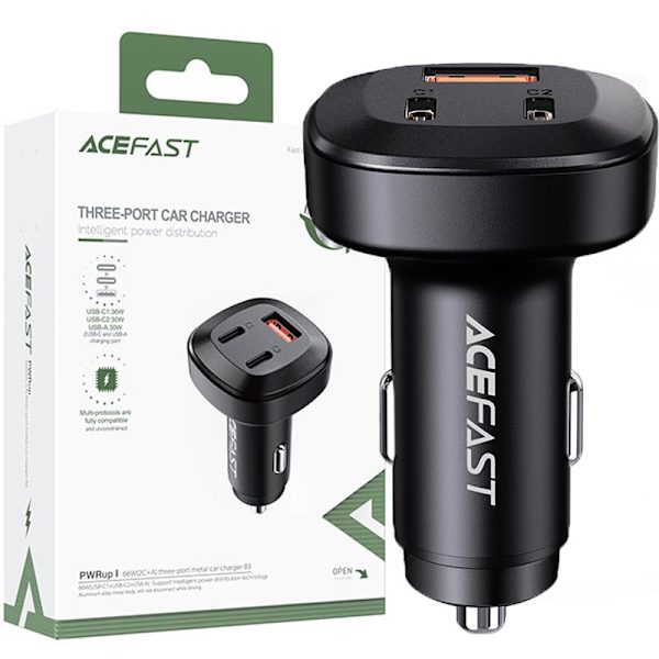 ACEFAST FAST BILOPLADER 66W 2XUSBC/USB PD QC4.0 AFC FCP SCP