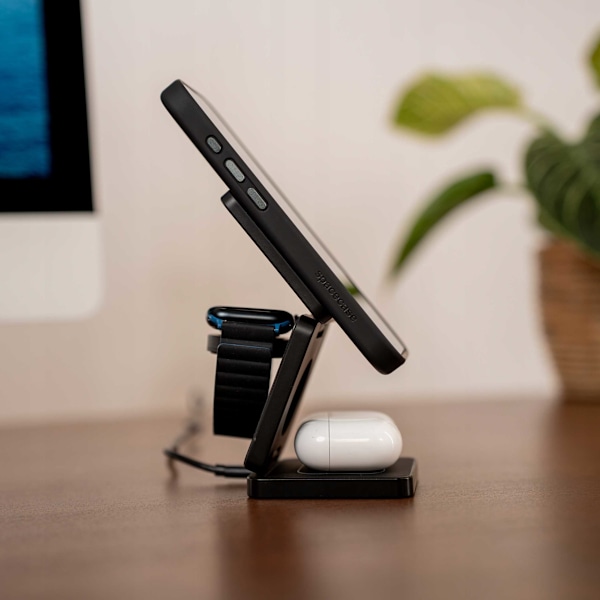 Spacecase 3In1 Trådlös Induktionsladdare För Magsafe För Iphone 13 14