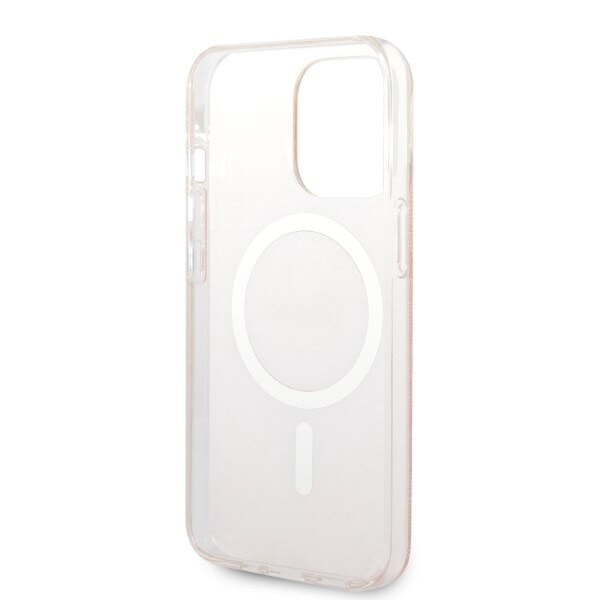Guess sett MagSafe lader + etui for iPhone 13 Pro Max 6.7 rosa 4G Print (GUBPP13XH4EACSP)