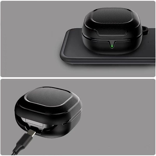 TEKNISK BESKYTTELSE RØVKARBON SAMSUNG GALAXY BUDS FE / 2 PRO / 2 / LIVE / PRO BLACK