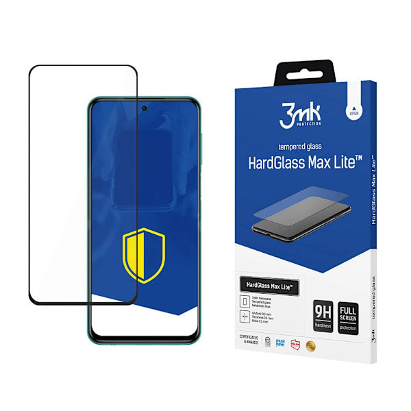 9H 3MK HARDGLASS MAX LITE GLAS PÅ XIAOMI REDMI NOTE 9S