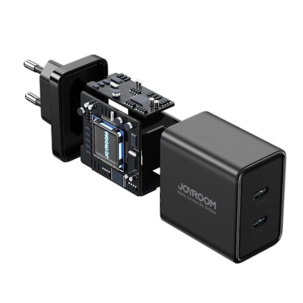 Joyroom JR-TCF09 hurtiglader 2x USB-C 40W - svart