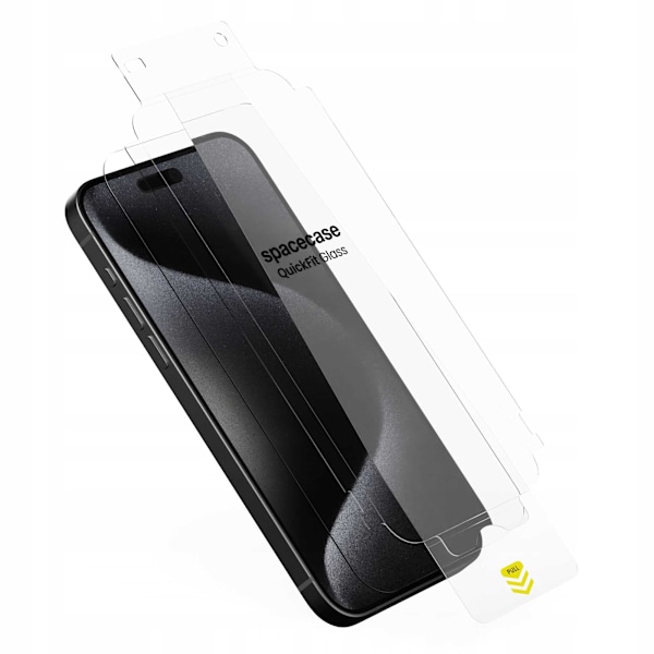 Spacecase Quickfit Härdat Glas För Iphone 15 Pro Max Skärmskydd