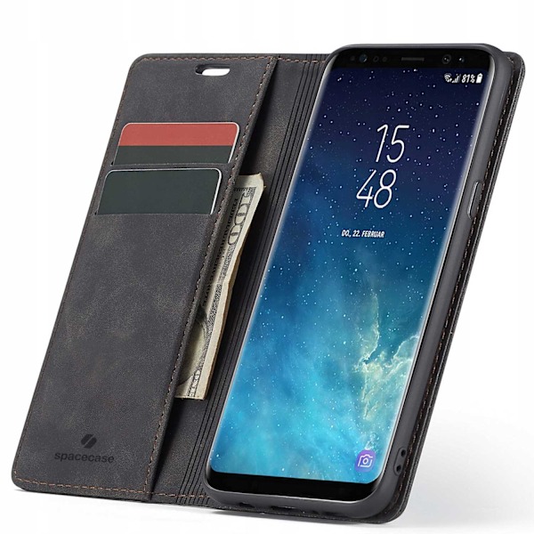 Spacecase Fodral Pålånkskydd För Samsung Galaxy S8 Plus Svart