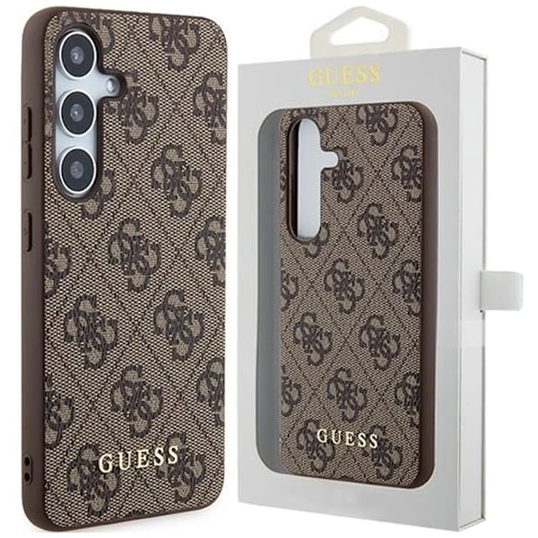 Guess 4G Metal Gold Logo Deksel til Samsung Galaxy S24 - Brun