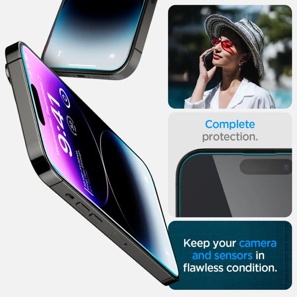 HÆRDET GLAS SPIGEN GLAS.TR "EZ FIT" 2-PACK IPHONE 14 PRO CLEAR