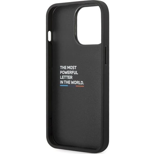 BMW Leather Carbon Case for iPhone 13 Pro Max - Svart