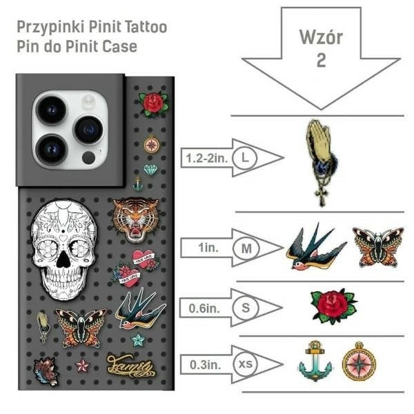 Pinit Tattoo Pins för Pinit Case Pattern 2